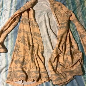 LuLaRoe Geometric Peach Cardigan